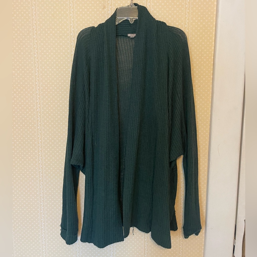 Green knit cardigan